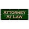 Signmission ATTORNEY AT LAW BANNER SIGN lawyer attorney justice prosecute counsel B-96 Attorney At Law - alternate 1